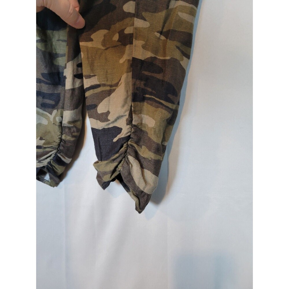 NWT Express Extreme High Rise Camo Joggers Linen Blend Womens Small Pull On - Picture 9 of 14